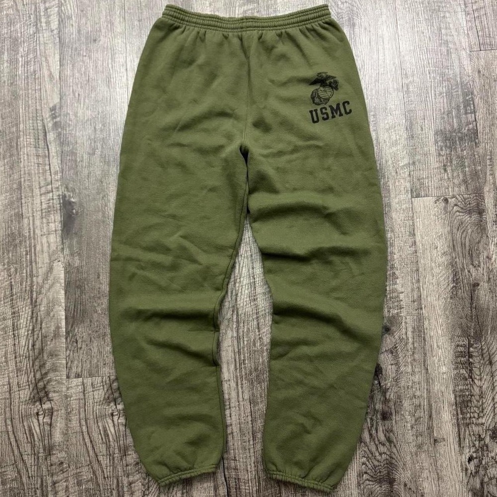 Vtg Y2K Soffe USMC Marine Corps Olive Green Sweatpants Sz L